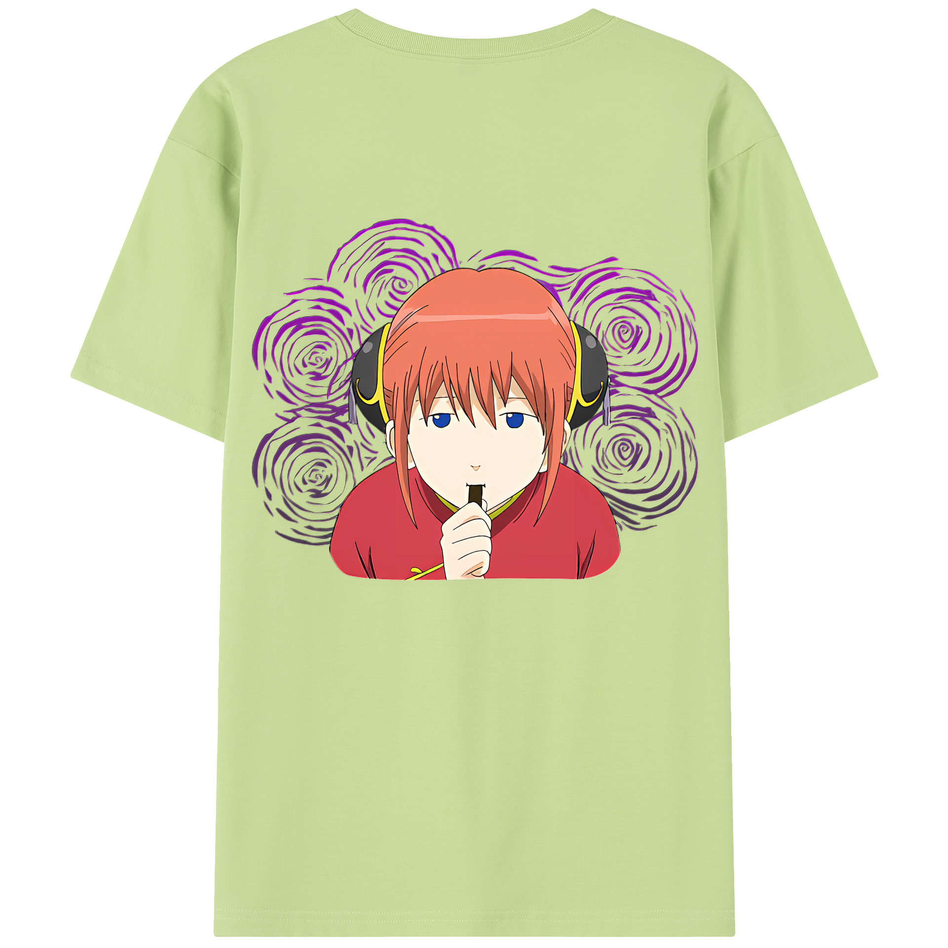 （画像用） ぎんたま 坂田銀時（さかたぎんとき） 神楽 志村新八（しむら しんぱち） GINTAMA Sakata Gintoki Kagura Shimura Shinpachi 綿100％半袖Tシャツ（背面プリント）